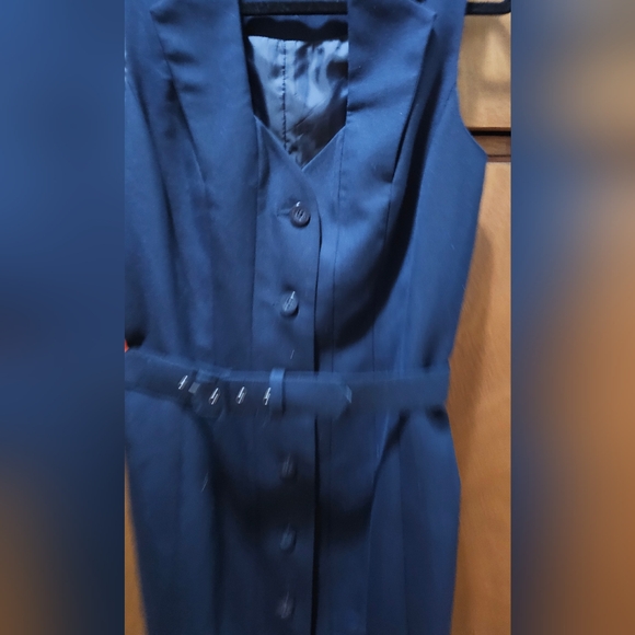 Calvin Klein Vintage Blue Dress with Belt - Picture 3 of 5